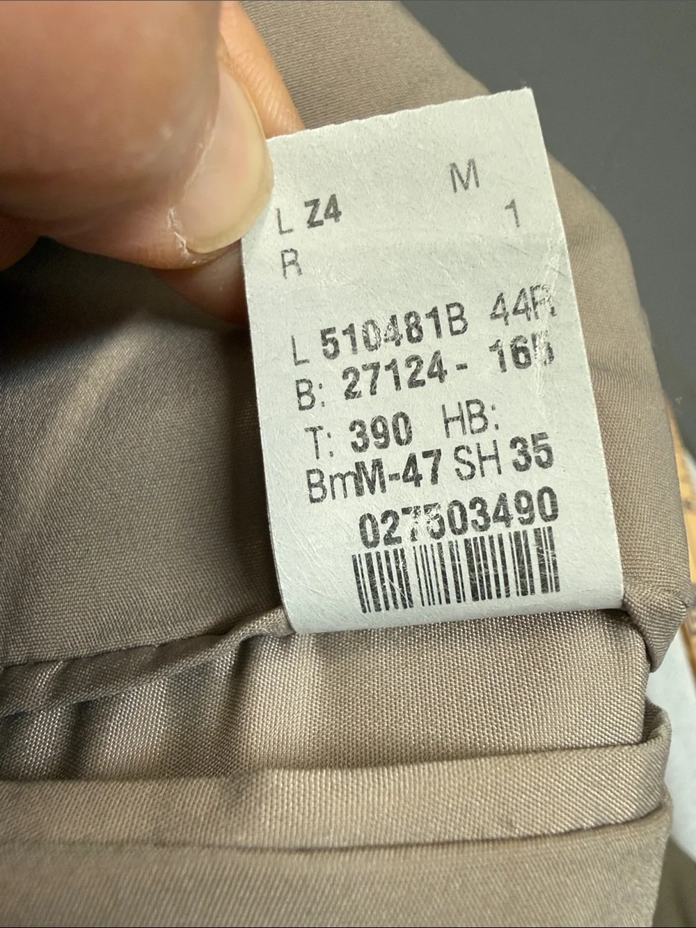 Vtg Lauren Ralph Lauren 100% Wool Taupe Sport Coat Blazer 46R Made in Canada